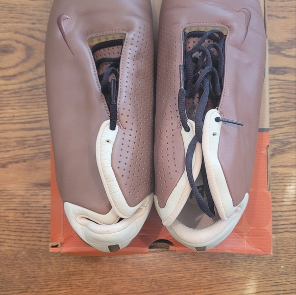 Nike Air Hyper Flight Brown Black Leather Sneakers Gym Kicks Shoes 13 - Picture 2 of 13